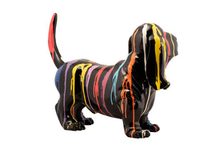 Basset Hound, bunte Dekofigur,  Imageland
