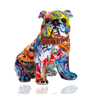 Dekofigur Hund Mops sitzend Street Art, Gilde