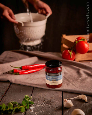 Pesto aglio olio e peperoncino, 135g. Greenomic