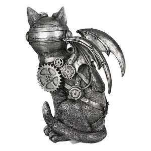 Deko Figur Steampunk Cat, Katze mit Flügel, Gilde