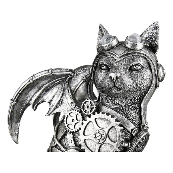 Deko Figur Steampunk Cat, Katze mit Flügel, Gilde