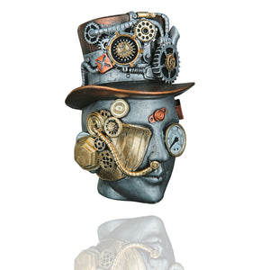 Dekofigur Steampunk  Female,  Frau mit Zylinder und Augenklappe, Gilde