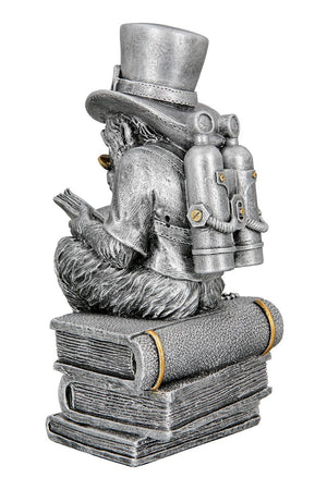 Dekofigur Steampunk reading Ape, lesender Affe mit Brille, Gilde