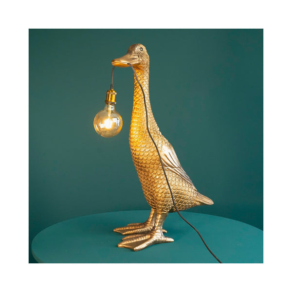Stehleuchte goldene Ente Ducky, Werner Voss