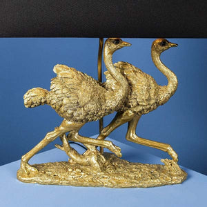 Tischleuchte Franz und Franzi mit goldenem Strauß, Werner Voss