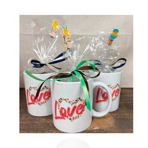 Tasse - Love  mit BRIDEMAKER`S Kakaotrüffel gefüllt, Geschenkidee